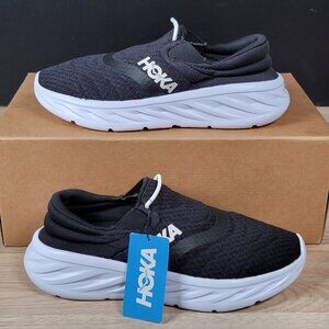 Hoka One One Ora Recovery 2 Shoes Womens Sz 7 B White Black athletic Sneaker